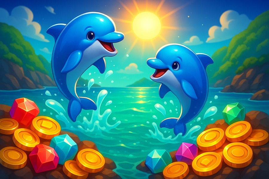 Dolphin Cove — free social game key art