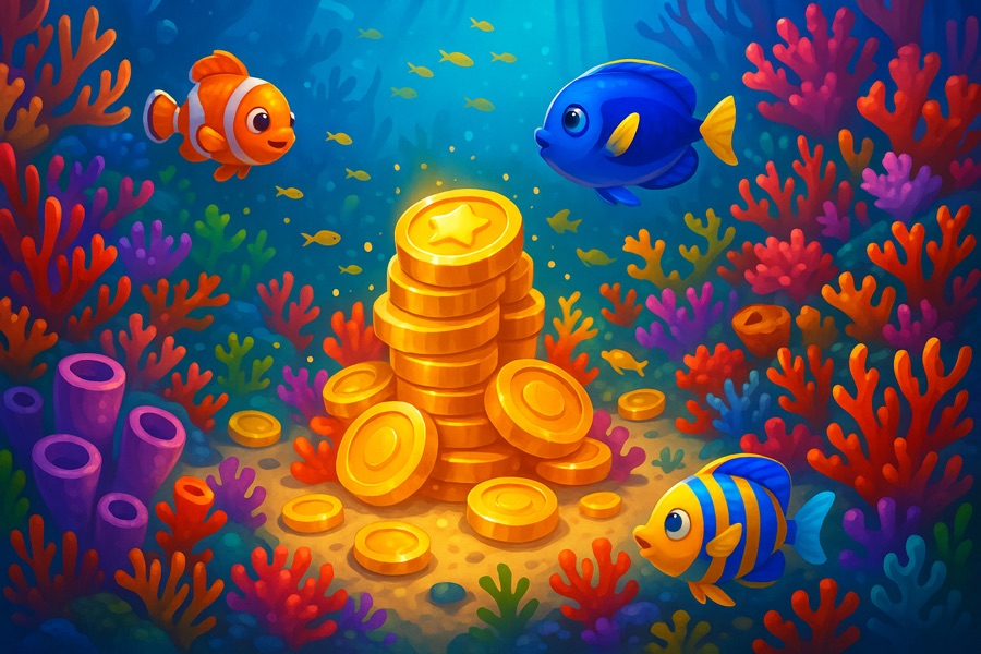 Rainbow Reef — free social game key art