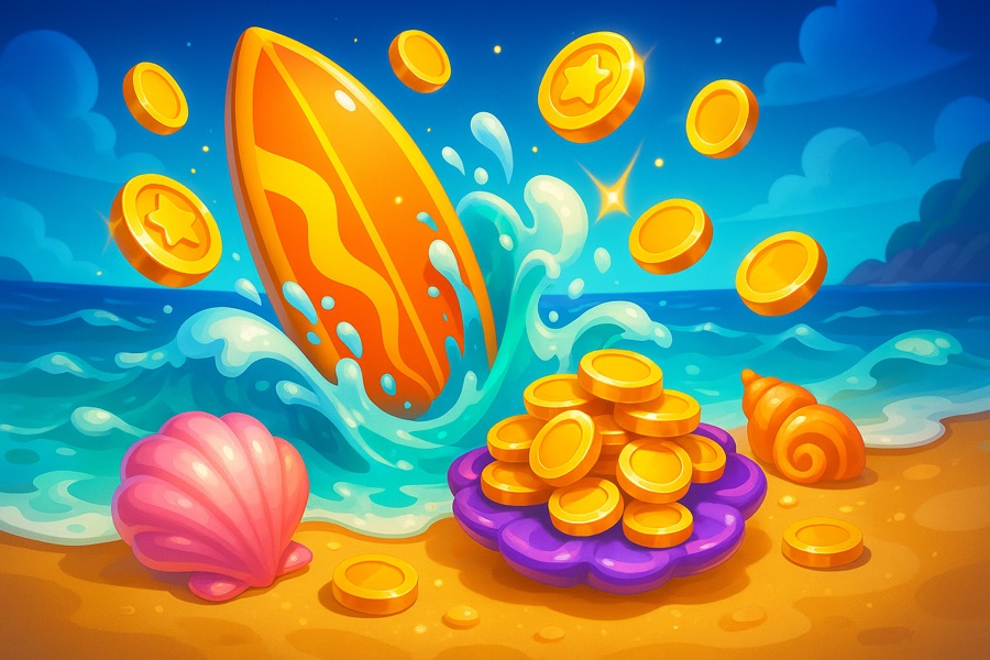 Seaside Splash — free social game key art